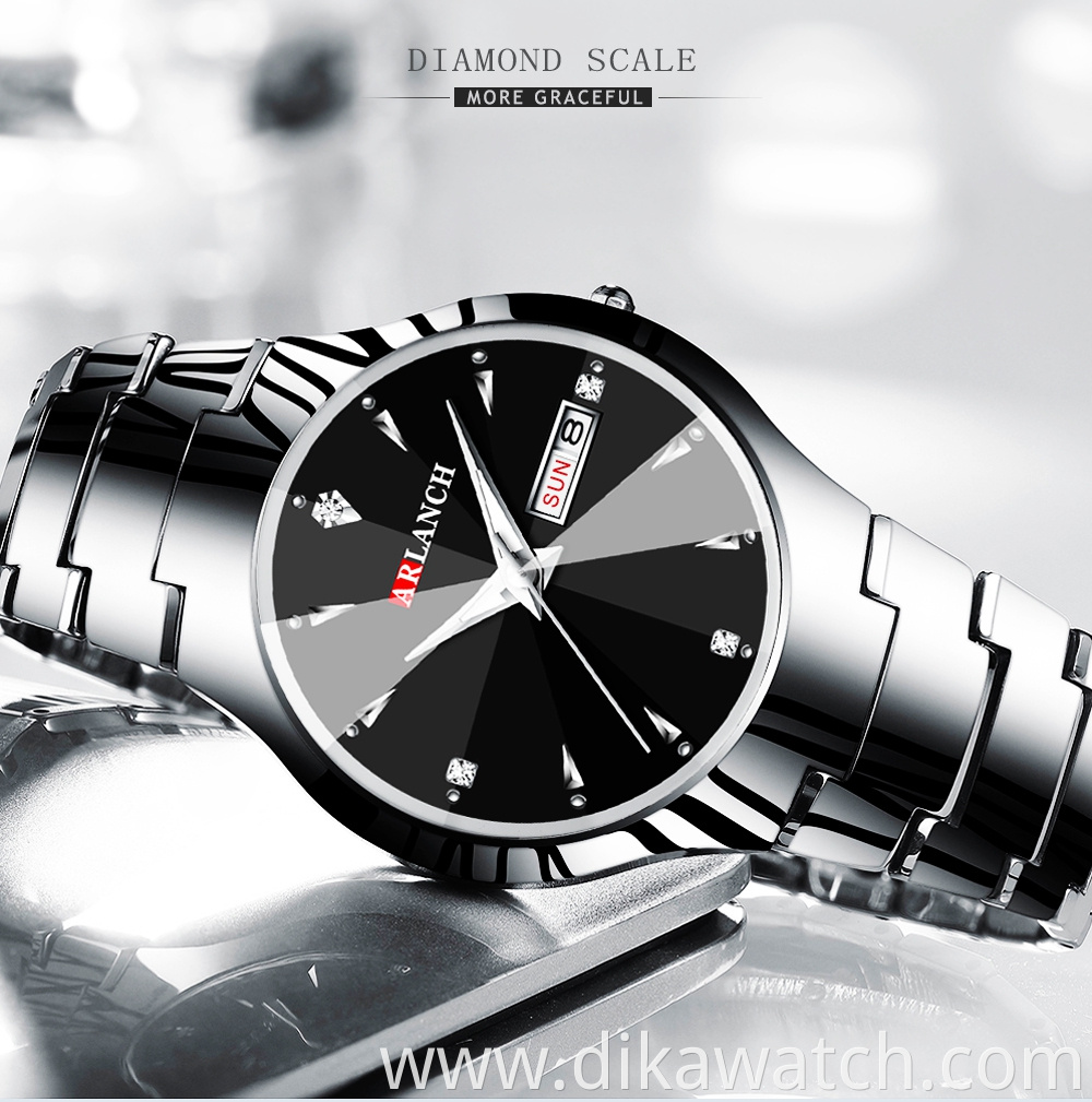 ARLANCH A316 Watch Men Brand Hot Sport Luxury Tungsten Steel Strap Wrist Waterproof Business Quartz watches Fashion Casual